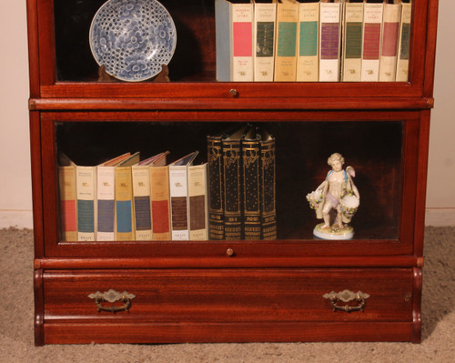 Libreria Wernicke 3 pezzi Globe in mogano
