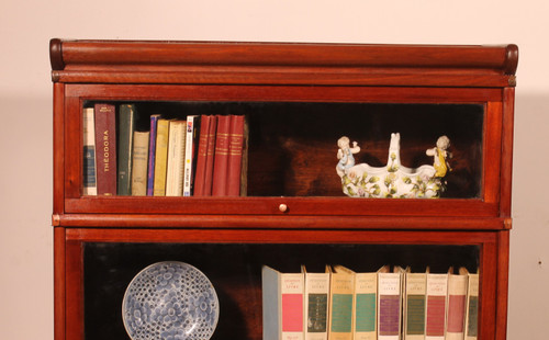 Libreria Wernicke 3 pezzi Globe in mogano