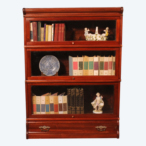 Libreria Wernicke 3 pezzi Globe in mogano