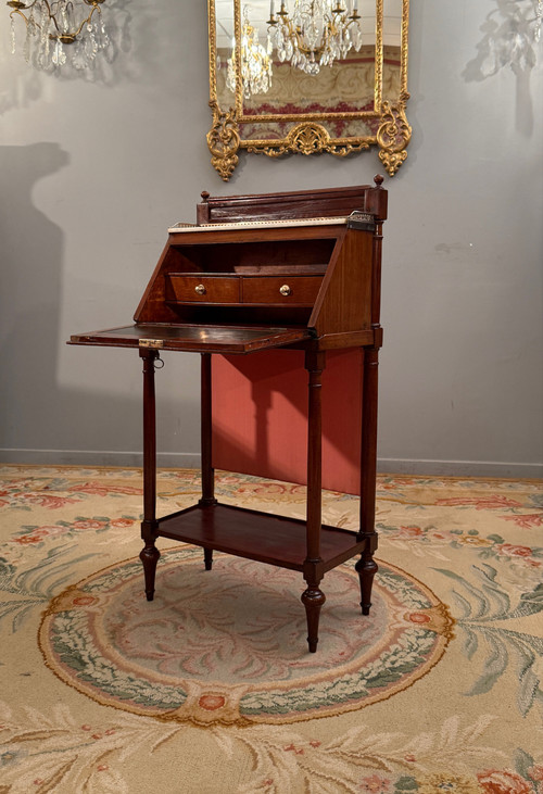 Billet Doux En Acajou d'Epoque Louis XVI Vers 1780