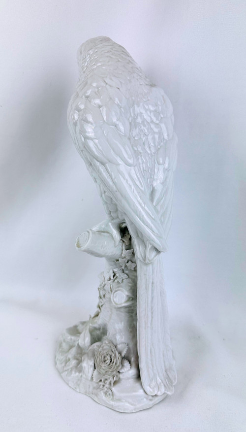Perroquet en porcelaine allemande, XIXème