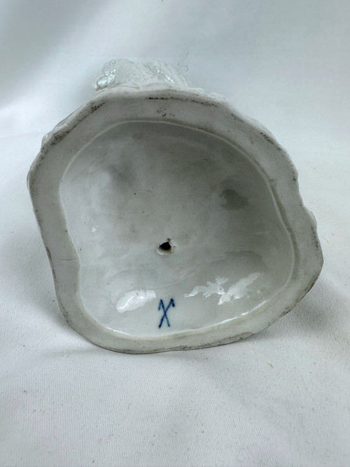 Perroquet en porcelaine allemande, XIXème