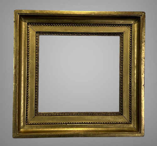 Rahmen XVIIIe EPOQUE LOUIS XVI aus vergoldetem Holz mit Skulpturen für Malerei 20 CM x 21 CM
