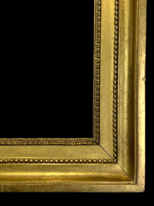 Rahmen XVIIIe EPOQUE LOUIS XVI aus vergoldetem Holz mit Skulpturen für Malerei 20 CM x 21 CM