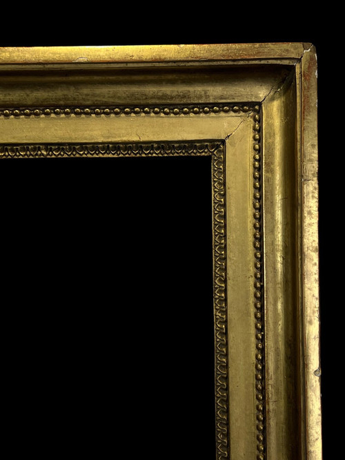 Rahmen XVIIIe EPOQUE LOUIS XVI aus vergoldetem Holz mit Skulpturen für Malerei 20 CM x 21 CM