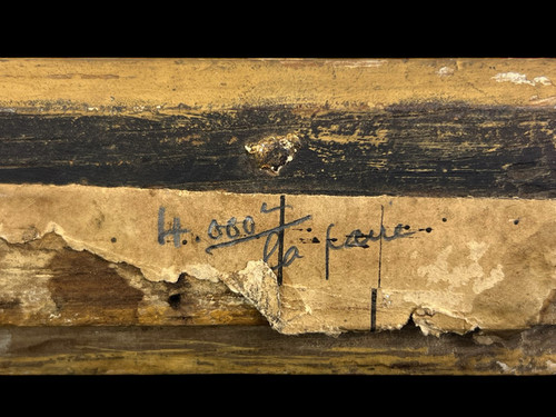 Rahmen XVIIIe EPOQUE LOUIS XVI aus vergoldetem Holz mit Skulpturen für Malerei 20 CM x 21 CM