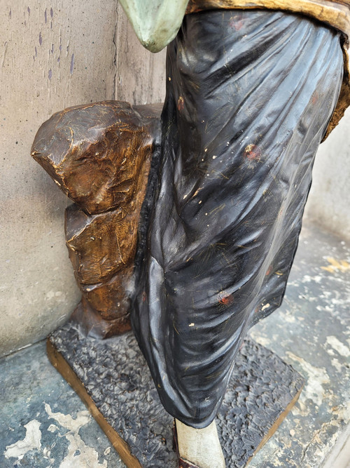 Att à Goldscheider, giapponese, scultura in terracotta dipinta, XIX secolo