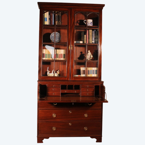 Libreria in mogano con segretaria Circa 1820