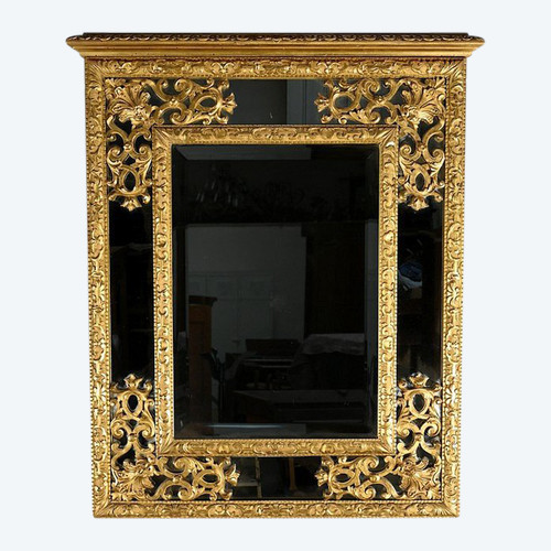 Spiegel mit vergoldeten Holzleisten, Epoche Napoleon III - Mitte 19.
