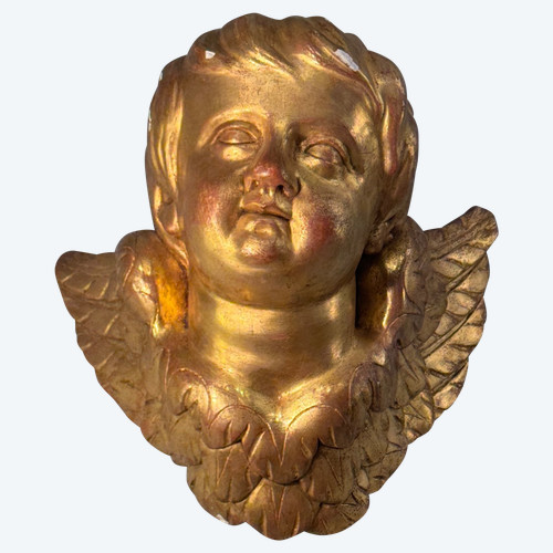 Cherubin Putti Aus vergoldetem Holz aus dem 18. Jahrhundert