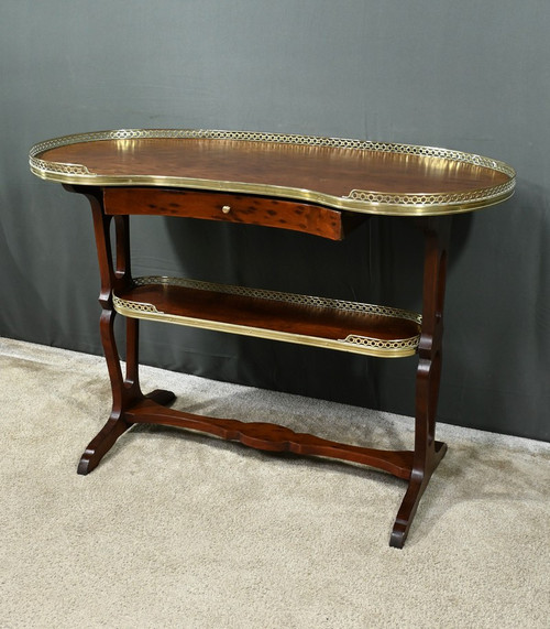 Table Rognon en Moucheté d’Acajou, estampillée “L’escalier de Cristal” – Fin XIXe