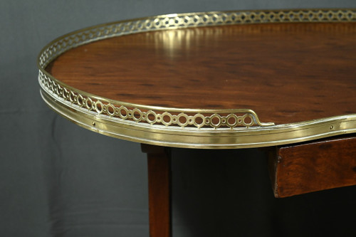 Table Rognon en Moucheté d’Acajou, estampillée “L’escalier de Cristal” – Fin XIXe