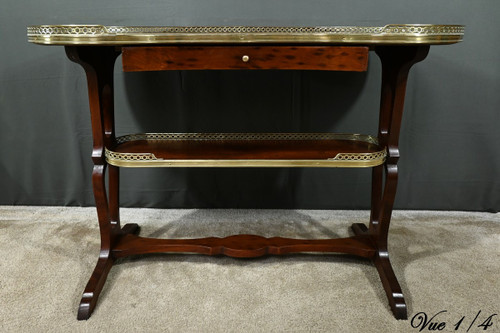 Table Rognon en Moucheté d’Acajou, estampillée “L’escalier de Cristal” – Fin XIXe