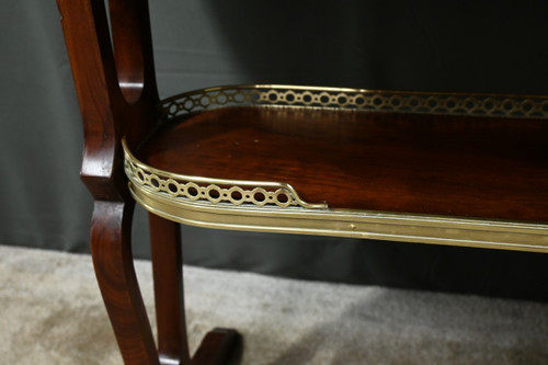 Table Rognon en Moucheté d’Acajou, estampillée “L’escalier de Cristal” – Fin XIXe