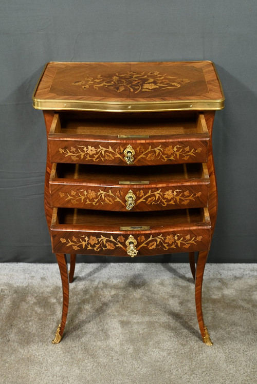 Chevet en Bois de Rose et Palissandre, style Louis XV – Fin XIXe