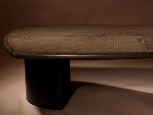  Very rare Brutalist coffee table signed and dated Paul Kingma, 1995.
