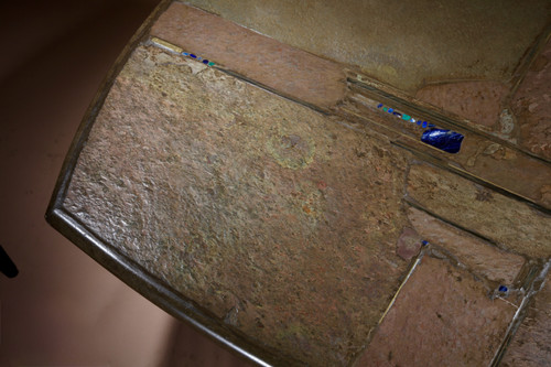  Very rare Brutalist coffee table signed and dated Paul Kingma, 1995.