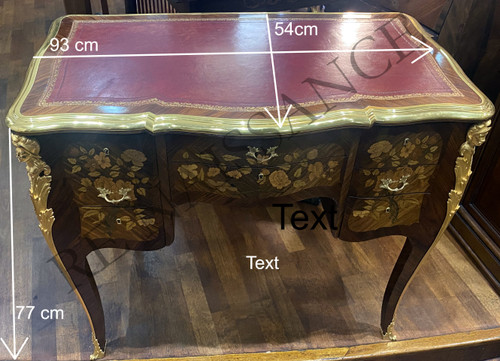  Scrivania da donna in intarsio. Tra la fine del XIX e l'inizio del XX secolo.