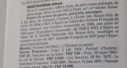 SWIEYKOWSKI Alfred 1869-1953 paesaggio con asta