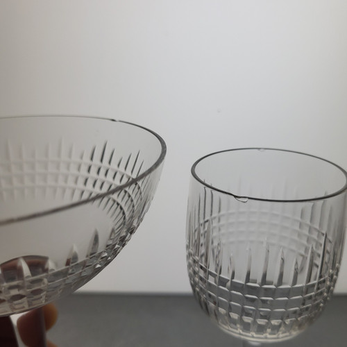 30-piece glass set in Baccarat Nancy crystal