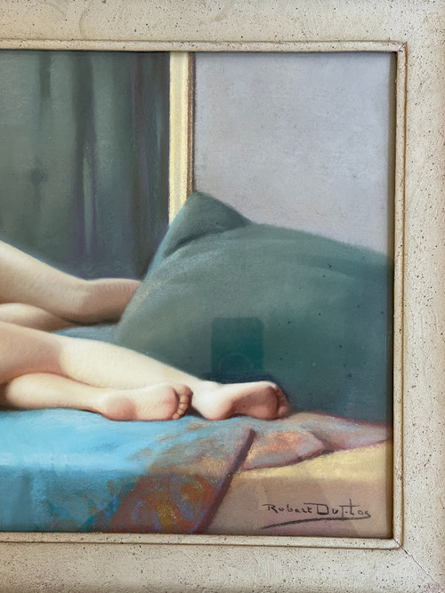 Robert Louis Raymond DUFLOS (1898 - 1929), "Nudo con specchio".