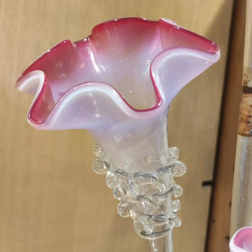 Antico vaso da centrotavola a tulipano del XIX secolo