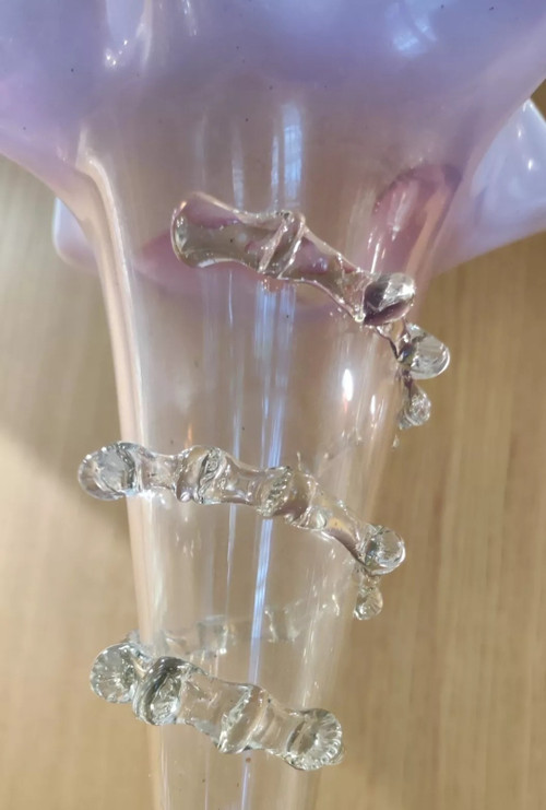 Antico vaso da centrotavola a tulipano del XIX secolo
