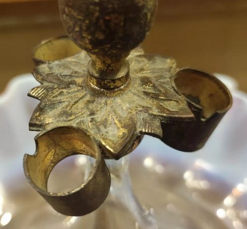 Antico vaso da centrotavola a tulipano del XIX secolo