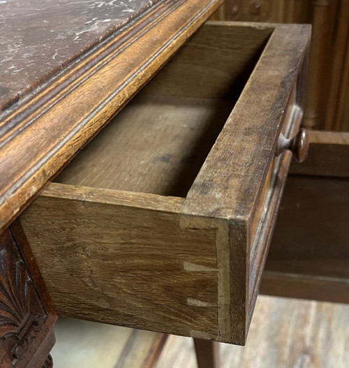 empire / consulate walnut bedside table circa 1850