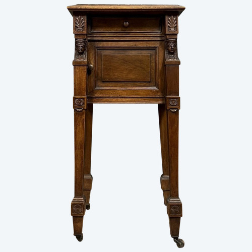 empire / consulate walnut bedside table circa 1850