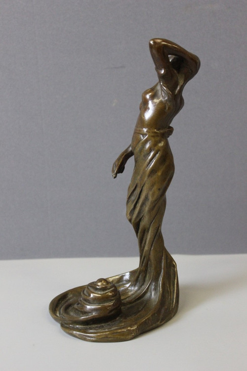 Bronzo Femme Dansant Art Nouveau di Heurtebise