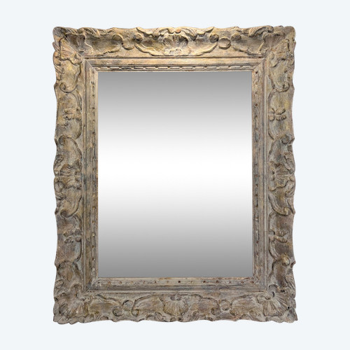 ANCIENT 19th CENTURY FRAME IN WOOD AND GILDED STUC SCULPTTED FOR PAINTING 53 cm x 40 cm
