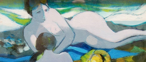"Baigneuses", Camille Hilaire, 