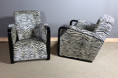 Pair of art deco armchairs