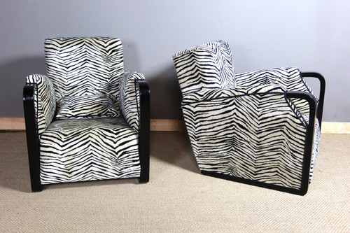 Pair of art deco armchairs