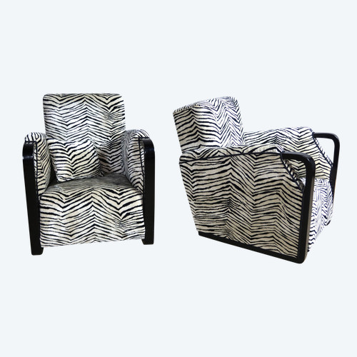 Pair of art deco armchairs