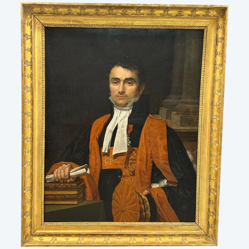 Portrait D’un Magistrat Ou D’un Procureur époque Empire Restauration H 108 Cm