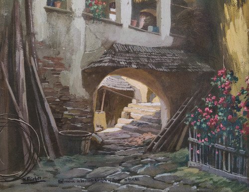  Karl Flieher Weissenkirchen Gouache 
