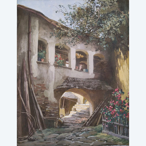  Karl Flieher Weissenkirchen Gouache 