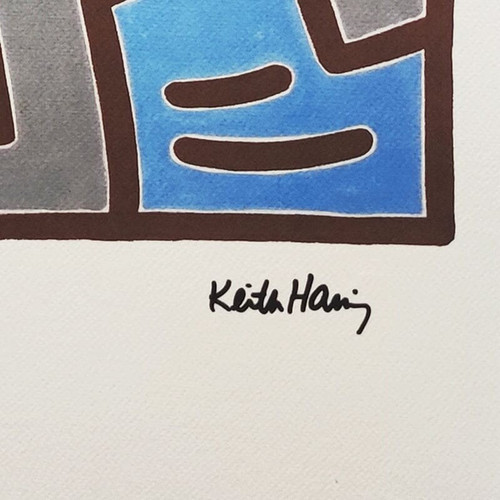 1990 Superbe lithographie Keith Haring à édition limitée