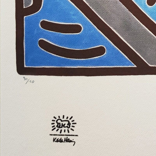 1990 Superbe lithographie Keith Haring à édition limitée