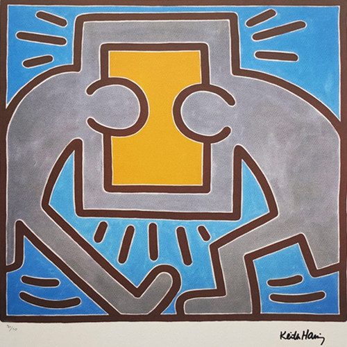 1990 Superbe lithographie Keith Haring à édition limitée