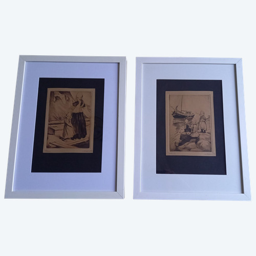 Engravings by Louis Szanto 19th century