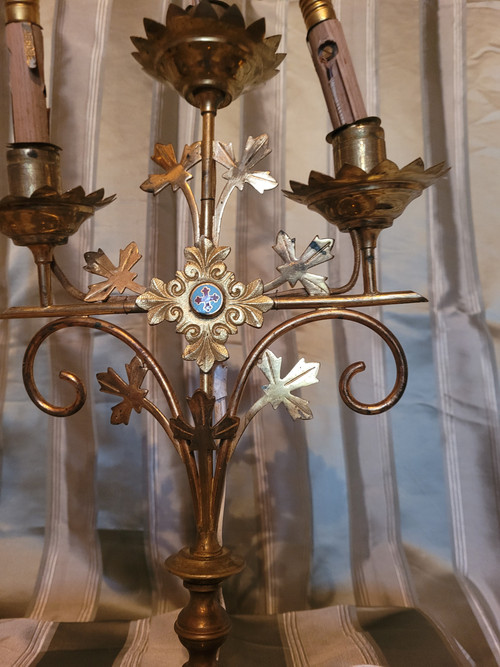 Pair of church candlesticks, circa 1900