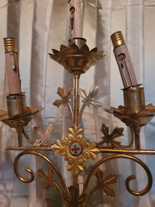 Pair of church candlesticks, circa 1900