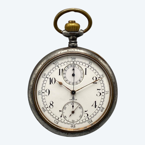 OMEGA, montre chronographe de poche Suisse, fin XIXème siècle