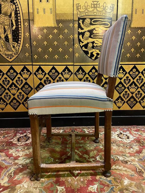 Set of 8 Renaissance style oak chairs