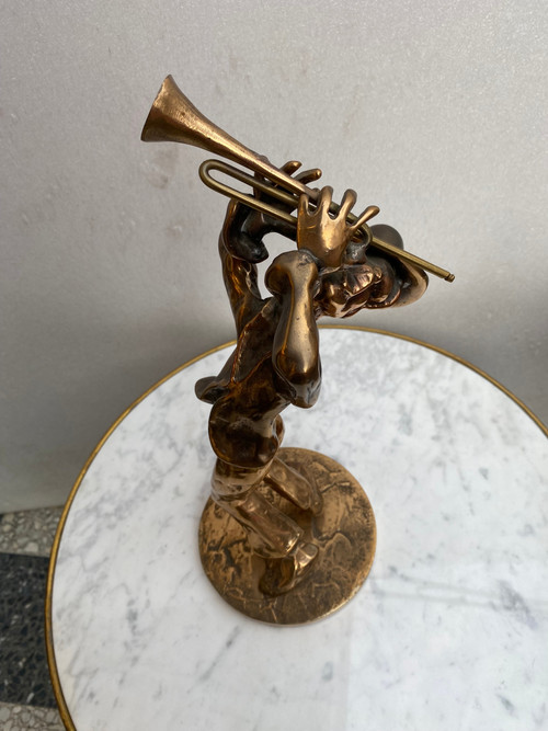 1970/80 'Le Jazz Band' 4 Bronze Sculptures, Signed LOHE
