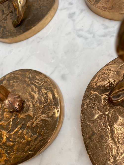 1970/80 'Le Jazz Band' 4 Bronze Sculptures, Signed LOHE