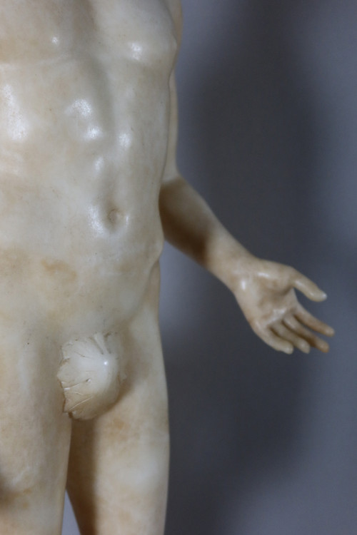 Sculpture en albâtre représentant Apollon XIXème